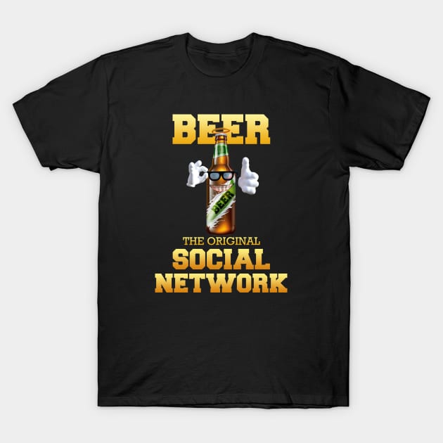 Beer - The original Social Network T-Shirt by i2studio